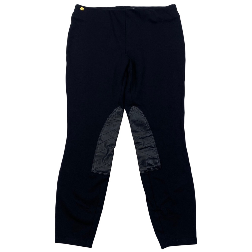 Lauren Ralph Lauren Black Ponte Equestrian Riding Leggings Womens Large Pants